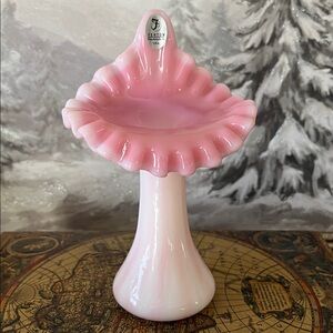 Fenton Rosalene Tulip Vase – 2004 Family Signing Event Exclusive Pink Art Glass